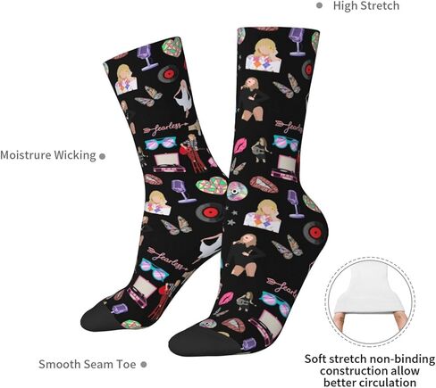 جوارب دائرية للنساء والرجال جوارب رياضية قابلة للتنفس، جوارب رجالية ماصة للرطوبة هدايا للمشي لمسافات طويلة in Kuwait