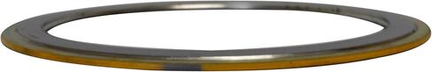 Sterling Seal and Supply, Inc. API 601 900016304GR400 شريط أصفر مع حشية ملفوفة لولبية مخططة باللون الرمادي، درجة حرارة عالية (دورة حرارية) و/أو اختلافات في الضغط، حجم أنبوب 16 بوصة، شفة فئة 400#، ملفات 304SS مع حشو جرافيت مرن in Kuwait