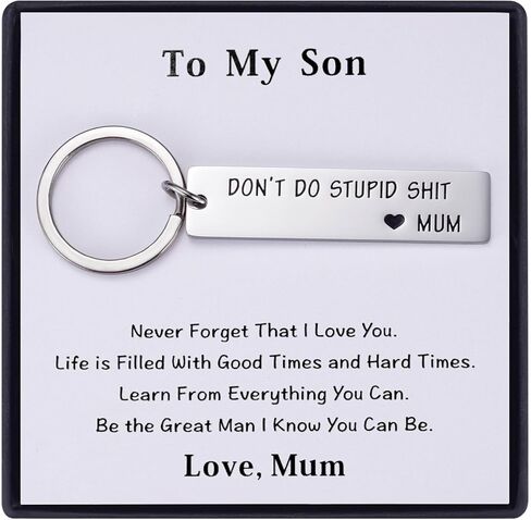 Don't Do Stupid Keychain Gifts for Teen Daughter Son from Mom Dad, Graduation New Driver First Car Reminder Gift in Kuwait