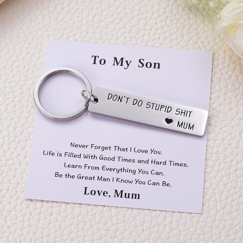 Don't Do Stupid Keychain Gifts for Teen Daughter Son from Mom Dad, Graduation New Driver First Car Reminder Gift in Kuwait