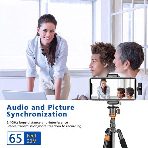 ميكروفون Norwii اللاسلكي Lavalier لأجهزة iPhone iPad، ميكروفون ذكي يعمل بالتوصيل للتسجيل، ميكروفون ذو طوق صغير للمزامنة التلقائية لليوتيوب، TikTok، Facebook Live Stream Vlog in Kuwait