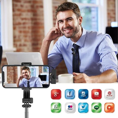 ميكروفون Norwii اللاسلكي Lavalier لأجهزة iPhone iPad، ميكروفون ذكي يعمل بالتوصيل للتسجيل، ميكروفون ذو طوق صغير للمزامنة التلقائية لليوتيوب، TikTok، Facebook Live Stream Vlog in Kuwait