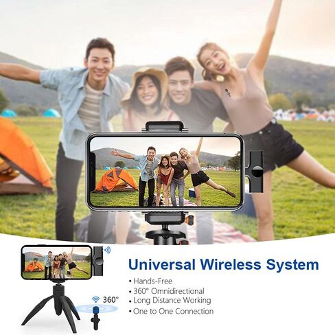 ميكروفون Norwii اللاسلكي Lavalier لأجهزة iPhone iPad، ميكروفون ذكي يعمل بالتوصيل للتسجيل، ميكروفون ذو طوق صغير للمزامنة التلقائية لليوتيوب، TikTok، Facebook Live Stream Vlog in Kuwait