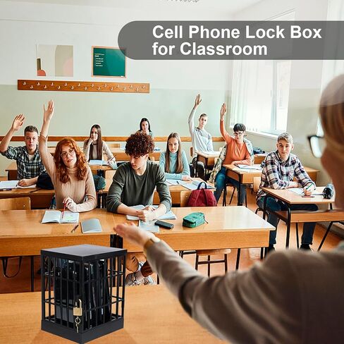 Cell Phone Jail Lock Box, Gold Mobile Phones Prison Lockable Cage for Classroom Family Time Party in Kuwait