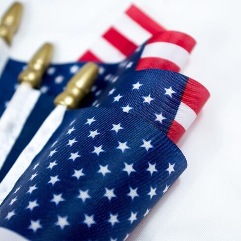 50 قطعة، أعلام أمريكية صغيرة على العصا، عيد الاستقلال، أعلام أمريكية صغيرة على العصي: ديكورات وطنية متعددة الاستخدامات in Kuwait