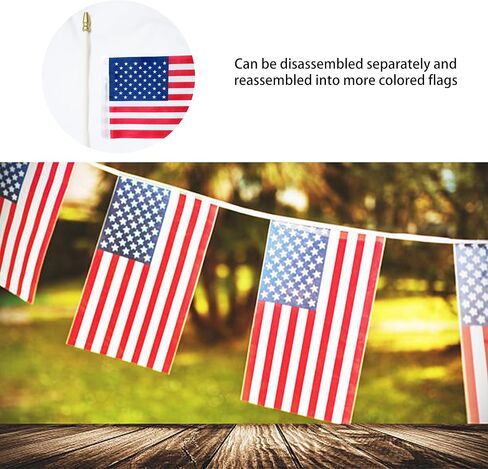50 قطعة، أعلام أمريكية صغيرة على العصا، عيد الاستقلال، أعلام أمريكية صغيرة على العصي: ديكورات وطنية متعددة الاستخدامات in Kuwait