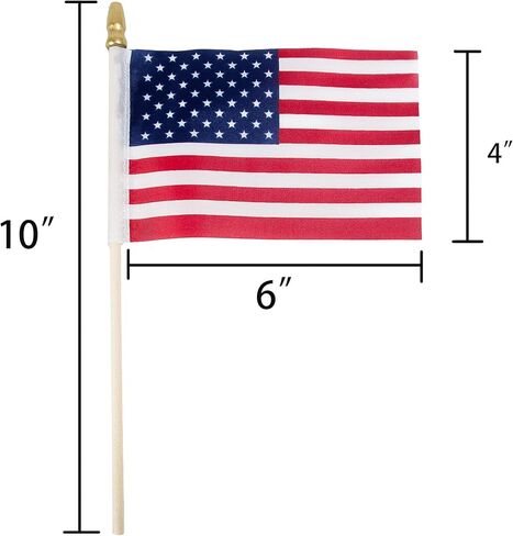 50 قطعة، أعلام أمريكية صغيرة على العصا، عيد الاستقلال، أعلام أمريكية صغيرة على العصي: ديكورات وطنية متعددة الاستخدامات in Kuwait