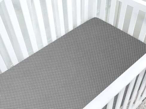 ملاءات سرير مريحة من BlueSnail - ملاءة سرير مريحة وناعمة ومسامية لمراتب سرير الأطفال قطعة واحدة (نقاط رمادية فاتحة) in Kuwait