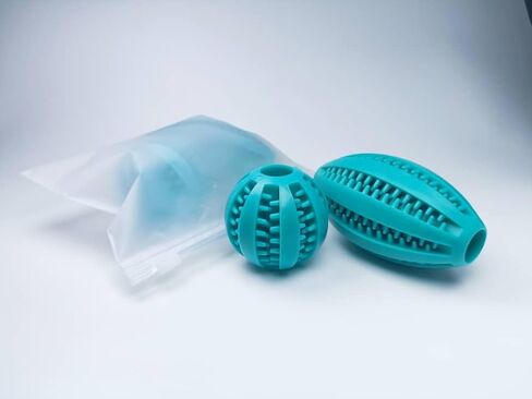 ¡¡2 وحدة في حزمة MISMO!! Pelota Y Rugby para Perros, DISPENSADORES DE ALIMENTO, TRATAMIENTO DE LIMPIEZA Dental, para MASTICADORES IMPULSIVOS, JUGUETE para MASTICAR DURADERO (Azul Marino) in Saudi Arabia