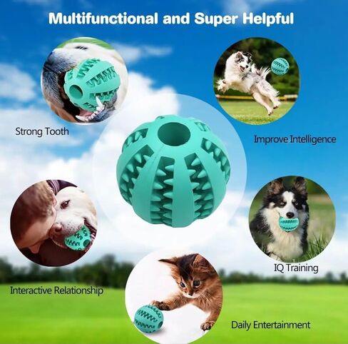¡¡2 وحدة في حزمة MISMO!! Pelota Y Rugby para Perros, DISPENSADORES DE ALIMENTO, TRATAMIENTO DE LIMPIEZA Dental, para MASTICADORES IMPULSIVOS, JUGUETE para MASTICAR DURADERO (Azul Marino) in Saudi Arabia