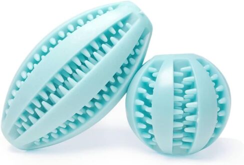 ¡¡2 وحدة في حزمة MISMO!! Pelota Y Rugby para Perros, DISPENSADORES DE ALIMENTO, TRATAMIENTO DE LIMPIEZA Dental, para MASTICADORES IMPULSIVOS, JUGUETE para MASTICAR DURADERO (Azul Marino) in Saudi Arabia
