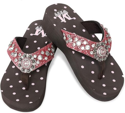 Montana West Women's Platform Flip Flop Comfortable outdoor Wedge Flip-Flops, Athletic Walking Thong Slippers SE94-S001PK 9 in Saudi Arabia