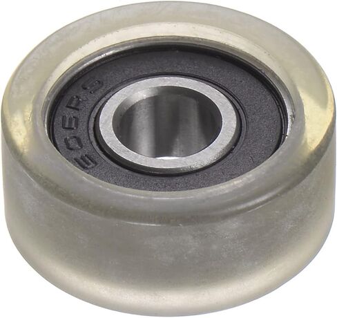 PU Pulley Roller Bearing 8x21x5mm Polyurethane Coated Guide Wheel for Industrial, Black in Saudi Arabia