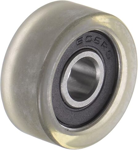 PU Pulley Roller Bearing 8x21x5mm Polyurethane Coated Guide Wheel for Industrial, Black in Saudi Arabia