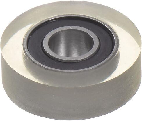 PU Pulley Roller Bearing 8x21x5mm Polyurethane Coated Guide Wheel for Industrial, Black in Saudi Arabia