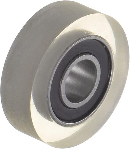 PU Pulley Roller Bearing 8x21x5mm Polyurethane Coated Guide Wheel for Industrial, Black in Saudi Arabia