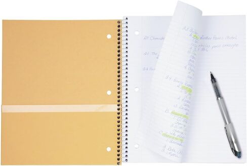 Five Star Spiral Notebook, 3 Subject, Wide Ruled Paper, 150 Sheets, 10-1/2" x 8" Sheet Size, Pink (73465) in Saudi Arabia