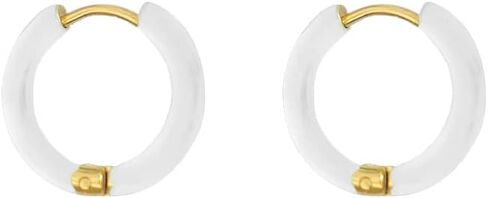 Titanium Steel Small Hoop Earrings for Women Girls Men Minimalist Sleeper Huggie Hoops Cartilage Piercing Tragus Earrings Hinged Hoop 12mm Hypoallergenic Ear Jewelry Gifts in Saudi Arabia