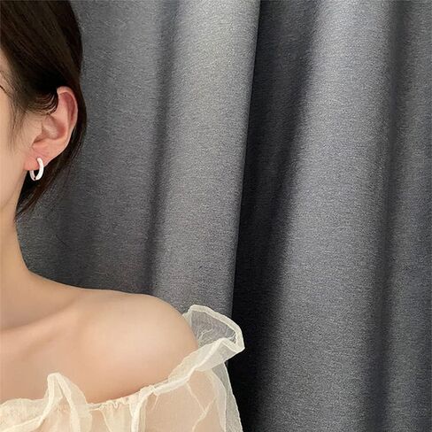 Titanium Steel Small Hoop Earrings for Women Girls Men Minimalist Sleeper Huggie Hoops Cartilage Piercing Tragus Earrings Hinged Hoop 12mm Hypoallergenic Ear Jewelry Gifts in Saudi Arabia