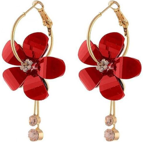 Flower Earrings for Women Spring Earrings for Women Sunflower Earrings Daisy Earrings Gold Flower Dangle Earrings Tropical Flower Statement Earrings Jewelry Gifts for Women Girls in Saudi Arabia