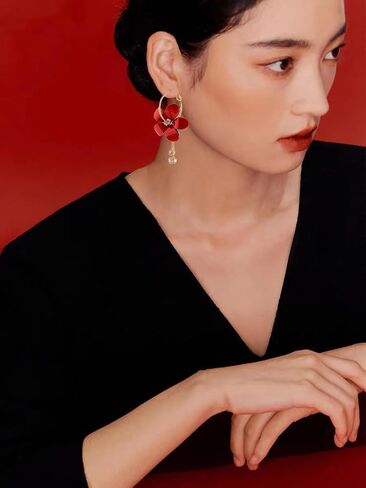 Flower Earrings for Women Spring Earrings for Women Sunflower Earrings Daisy Earrings Gold Flower Dangle Earrings Tropical Flower Statement Earrings Jewelry Gifts for Women Girls in Saudi Arabia