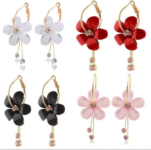 Flower Earrings for Women Spring Earrings for Women Sunflower Earrings Daisy Earrings Gold Flower Dangle Earrings Tropical Flower Statement Earrings Jewelry Gifts for Women Girls in Saudi Arabia