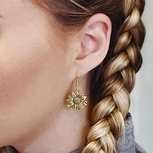 Flower Earrings for Women Spring Earrings for Women Sunflower Earrings Daisy Earrings Gold Flower Dangle Earrings Tropical Flower Statement Earrings Jewelry Gifts for Women Girls in Saudi Arabia