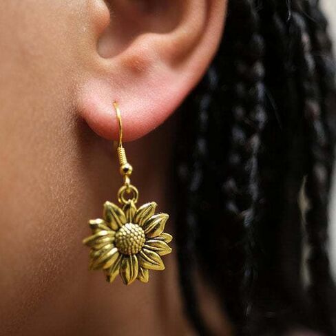 Flower Earrings for Women Spring Earrings for Women Sunflower Earrings Daisy Earrings Gold Flower Dangle Earrings Tropical Flower Statement Earrings Jewelry Gifts for Women Girls in Saudi Arabia