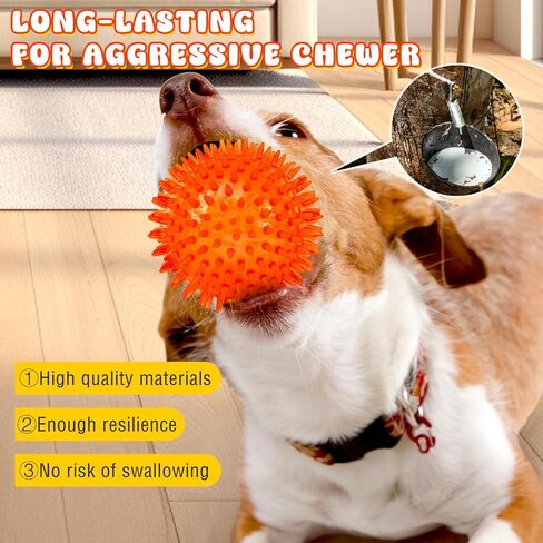 كرة كلب شائكة مقاس 3.5 سم، لعبة للحيوانات الأليفة، ألعاب تصدر صريرًا للكلاب، كرة مضغ عدوانية، أحمر in Kuwait