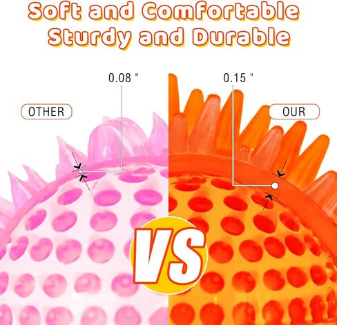 كرة كلب شائكة مقاس 3.5 سم، لعبة للحيوانات الأليفة، ألعاب تصدر صريرًا للكلاب، كرة مضغ عدوانية، أحمر in Kuwait