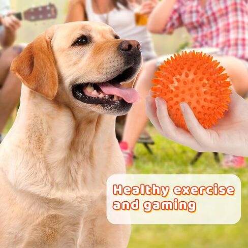 كرة كلب شائكة مقاس 3.5 سم، لعبة للحيوانات الأليفة، ألعاب تصدر صريرًا للكلاب، كرة مضغ عدوانية، أحمر in Kuwait