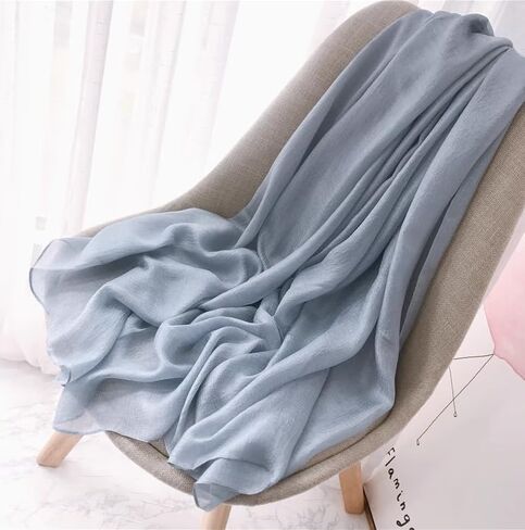 Scarves for Women Lightweight Sheen Scarf Elegant Pashmina Shawls and Wraps for Evening Dresses Wedding Solid Color in Saudi Arabia