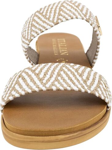صندل نسائي من شركة ITALIAN Shoemakers Navya Slide Wedge ذو شريط مزدوج للنساء in Saudi Arabia