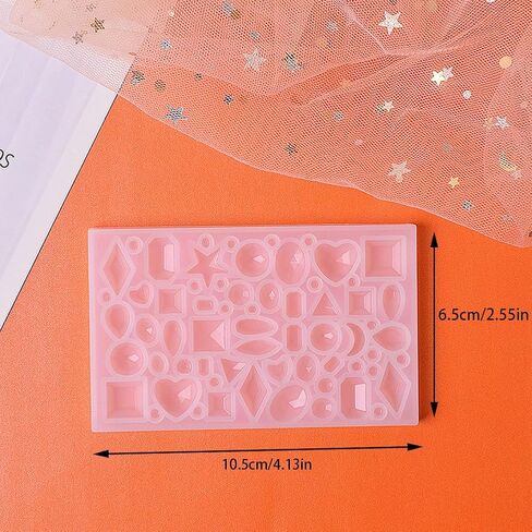 4 قطع قوالب الراتنج الأحجار الكريمة سيليكون، قوالب الراتنج المجوهرات، قوالب صب المجوهرات الراتنج لصنع الأقراط in Kuwait