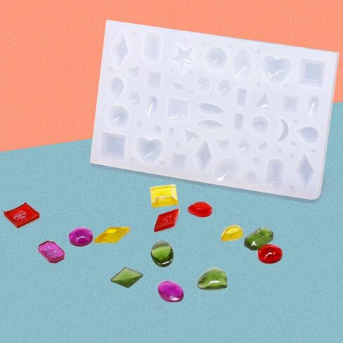 4 قطع قوالب الراتنج الأحجار الكريمة سيليكون، قوالب الراتنج المجوهرات، قوالب صب المجوهرات الراتنج لصنع الأقراط in Kuwait