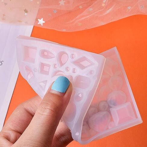 4 قطع قوالب الراتنج الأحجار الكريمة سيليكون، قوالب الراتنج المجوهرات، قوالب صب المجوهرات الراتنج لصنع الأقراط in Kuwait