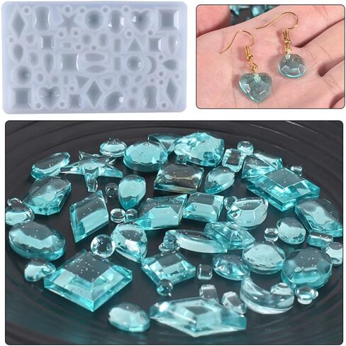 4 قطع قوالب الراتنج الأحجار الكريمة سيليكون، قوالب الراتنج المجوهرات، قوالب صب المجوهرات الراتنج لصنع الأقراط in Kuwait