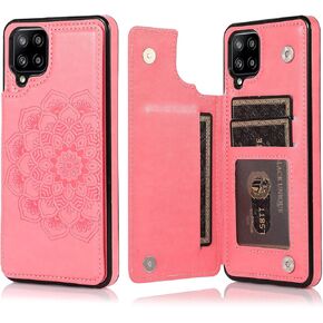 Galaxy A12 Case A12 Card Credit Holder Wallet Protective Cover with Card Slot and Slim Purse Leather Case for Galaxy A12 (Gold) in Kuwait