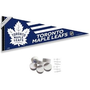 WinCraft Toronto Maple Leafs Pennant Flag and Wall Tack Pads Mounts