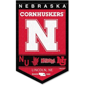 Nebraska Cornhuskers Heritage History Banner Pennant