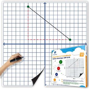Jumbo Magnetic XY Coordinate Dry Erase Grid - Dry Erase Board Grid, Graph, Classroom Supplies, 30x30