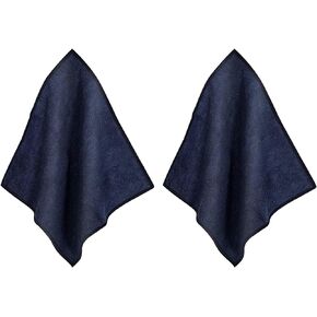 Magnetic Cleaning Cloth, Magnetic Microfiber Dry Erase Towel, Whiteboard Cleaning Cloth for Dry Erase Board, Whiteboard, Chalkboard, Kitchen, Dark Blue 10" x 10", 2-Pack