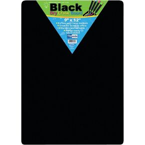 Flipside Black Dry Erase Boards, 9" x 12"