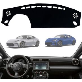 Dashboard Dash Board Cover Mat Pad Carpet Non-Slip Custom Compatible with 2022 2023 2024 Toyota GR86/Subaru BRZ Protector Sunshield (Black Trim)