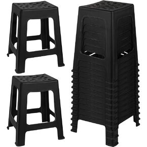 TURSTIN 6 Pack Plastic Stools 16.9 Inch 6 Macaron Colored Nesting Stools Portable Backless Bar Stool Flexible Seating Chairs for Classroom Office Home