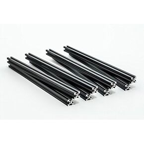 MakerBeam 200x10x10mm Beam Black anodised (Pack of 8)