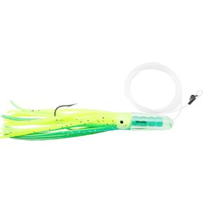 C&H, Rattle Jet Rigged & Ready, Blue/Chartreuse Skirt, 7/0 Mustad Hook, AFW Swivel, 100 lb / 45.3 kg Grand Slam Mono Line, 6 ft / 1.8 m