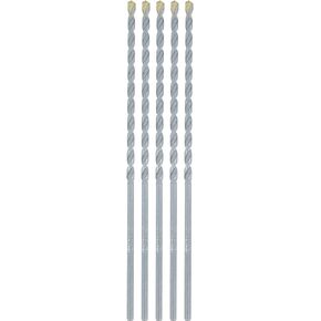 Makita E-10615 5/32" x 6" Carbide Tipped Percussion Masonry Hammer Drill Bits, 5/pk