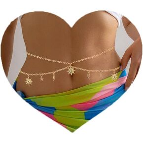 FMR الذهب الطبقات الخصر سلسلة مثير الجسم سلسلة القمر نجمة الخصر سلسلة الشمس قلادة البطن سلسلة مجوهرات ملهى ليلي حزب للنساء والفتيات في سن المراهقة in Kuwait