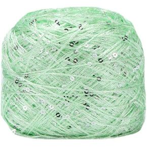 Clisil White Sliver Sequin Yarn,Sparkle Yarn,Sequin Theread,Accessories,Fantasy Yarn,Payet Yarn,Lace Yarn,Lame Yarn,Art Yarn 100g